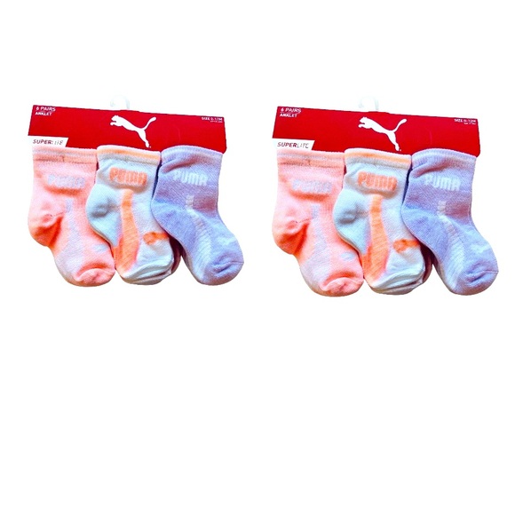 Puma Other - Puma Premium Half-Terry Cushion Sport Socks - 6-Pack, Below the Ankle 0-12 Month